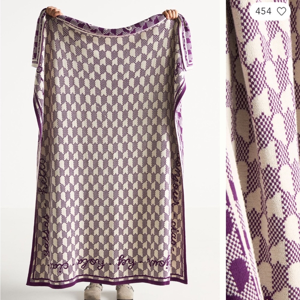 NIB #2 Anthropologie Violette Cotton Knit Throw